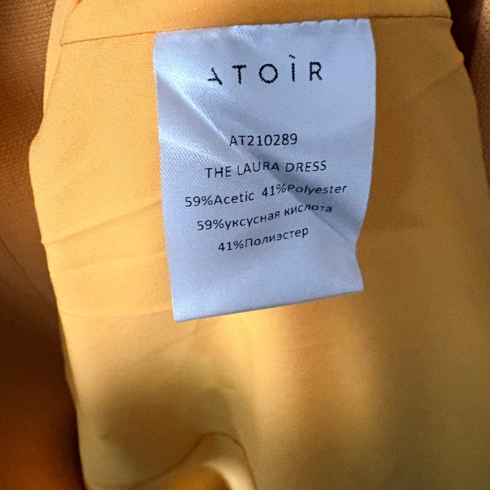 NWT ATOIR Laura Midi Dress with Cutouts in Mango Color. Size 8 - Picture 11 of 12